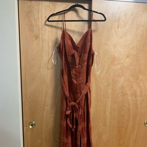 Rust red brand new jumpsuit from Lulus